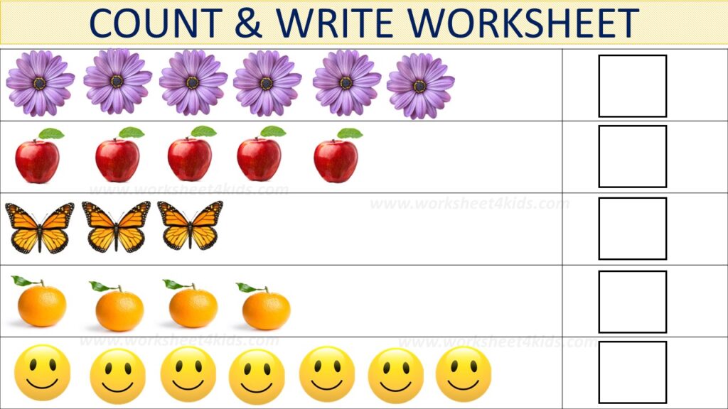Count and write worksheet - 1