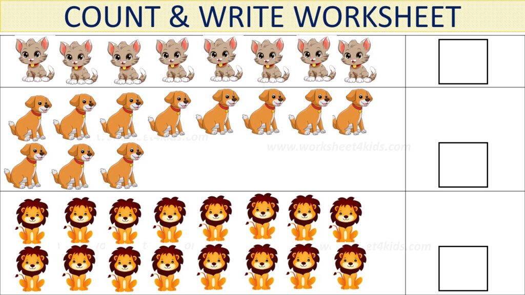 Count and write worksheet - 2
